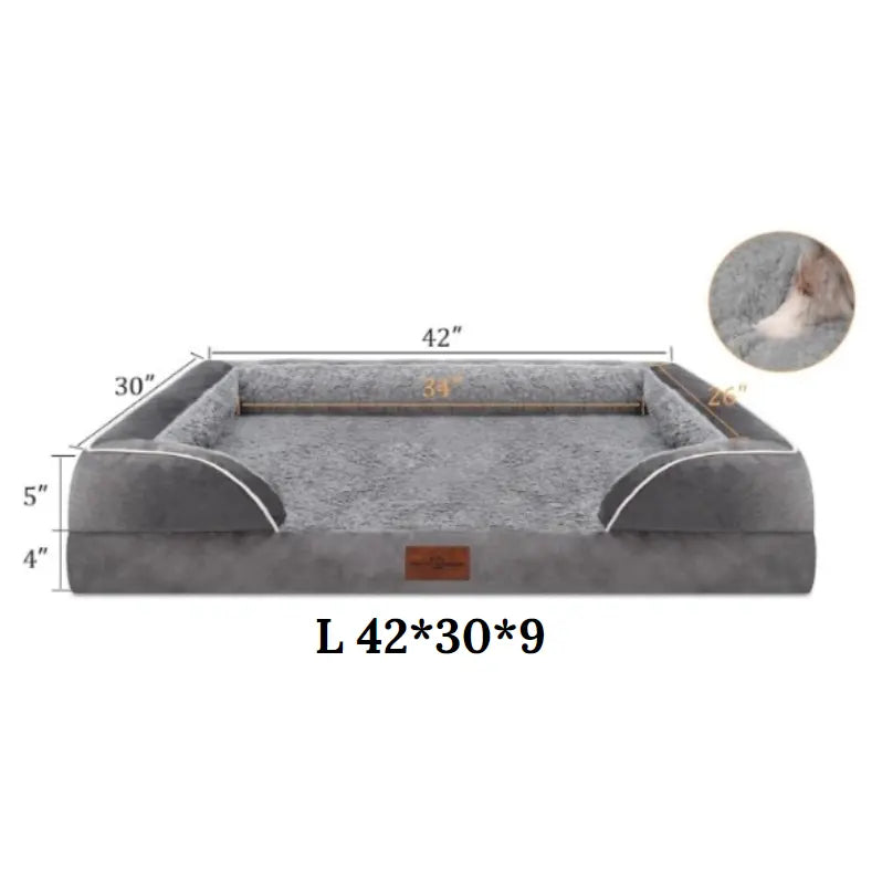 Lit Orthopédique Gris